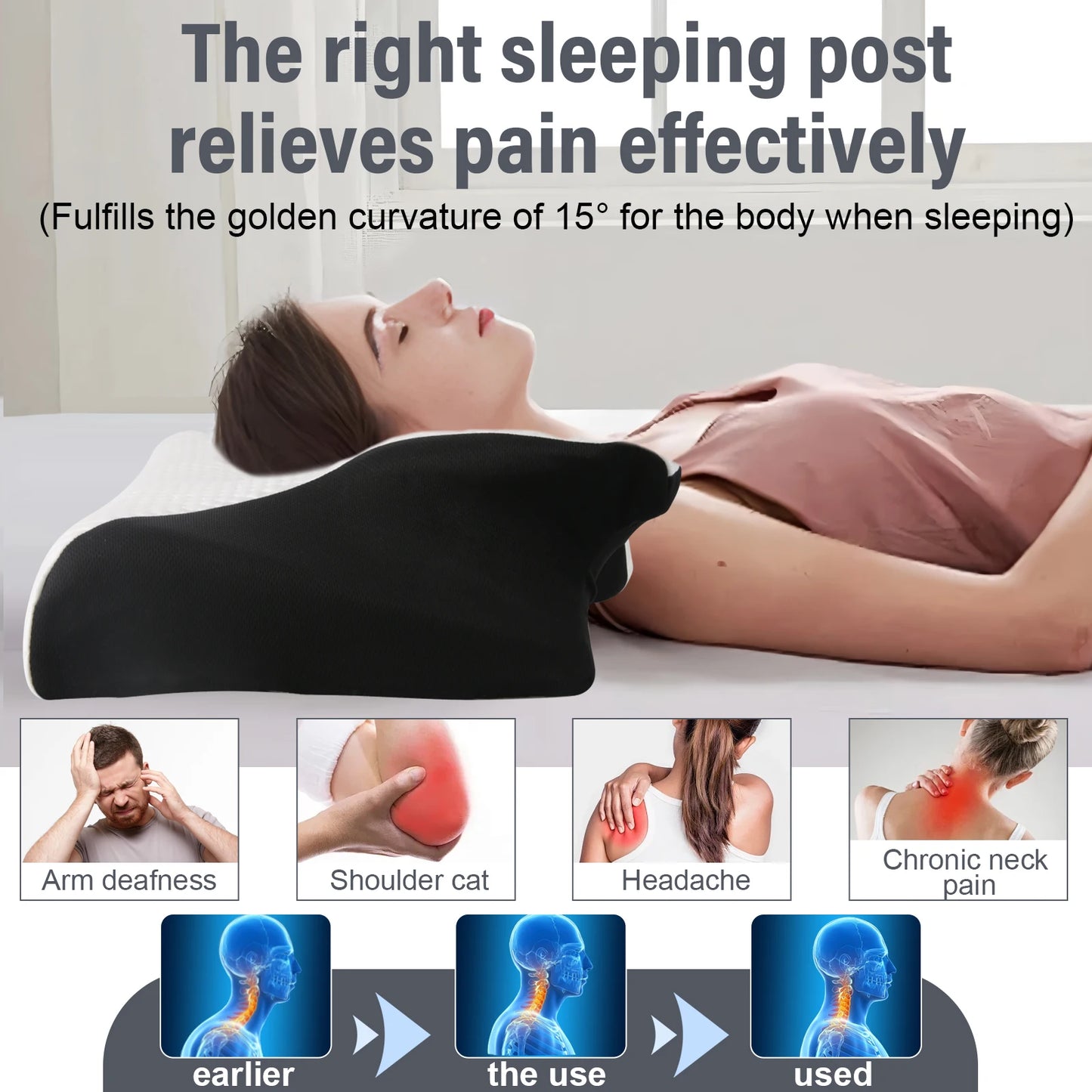 Almohada cervical ergonómica tipo mariposa